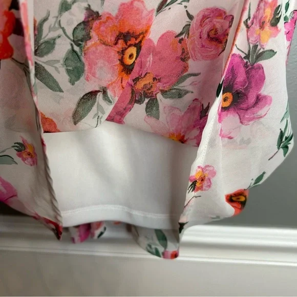 *NWT* Altar’d State Floral Draped Cowl Neck Sleeveless Mini Dress, Size XL - Picture 3 of 6